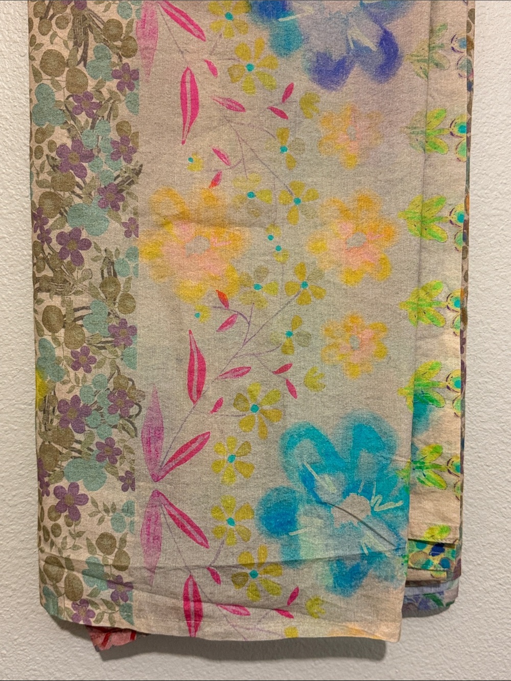 Natural Life 100% Cotton Floral Multicolor Lightweight Flat Sheet - Picture 2 of 7